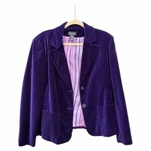 Rafaella Deep Purple Velvet Blazer